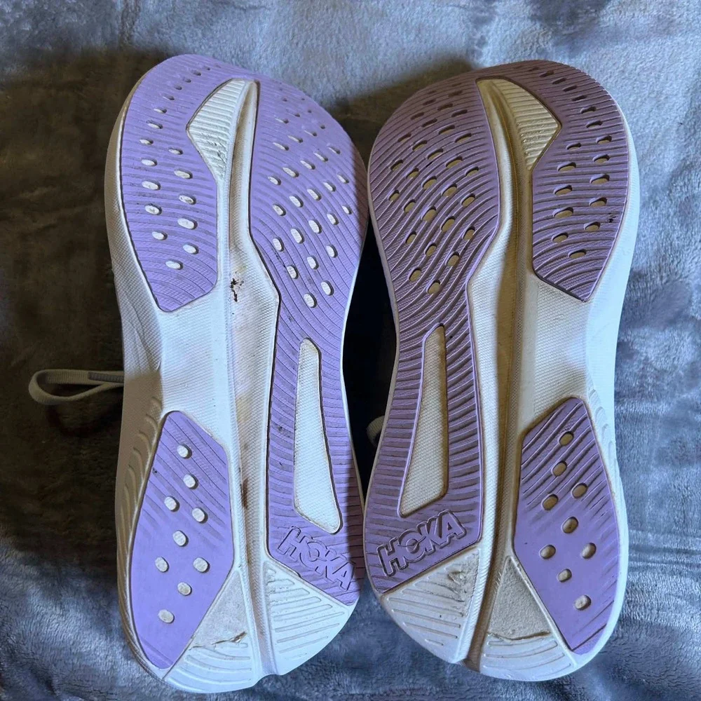 Hoka One One Mach 6 Womens 8 Gray Pink Purple Road Running Shoes 1147810 PLDS